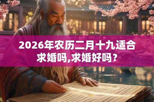 2026年农历二月十九适合求婚吗,求婚好吗？