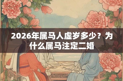 2026年属马人虚岁多少？为什么属马注定二婚