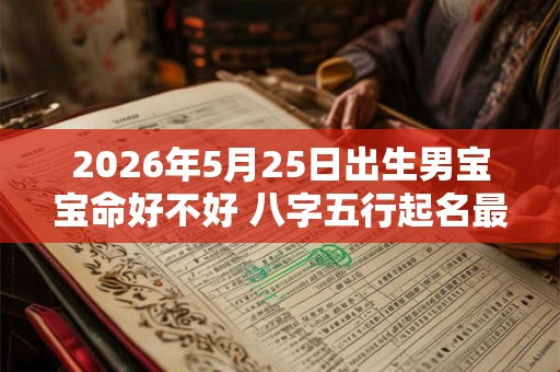 2026年5月25日出生男宝宝命好不好 八字五行起名最全款 2026年5月25日出生男宝宝命好不好 八字五行起名最全款
