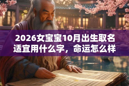 2026女宝宝10月出生取名适宜用什么字，命运怎么样？