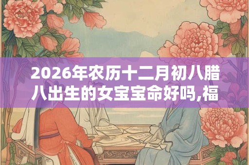 2026年农历十二月初八腊八出生的女宝宝命好吗,福气怎么样? 2026年农历十二月初八腊八出生的女宝宝命好吗,福气怎么样?
