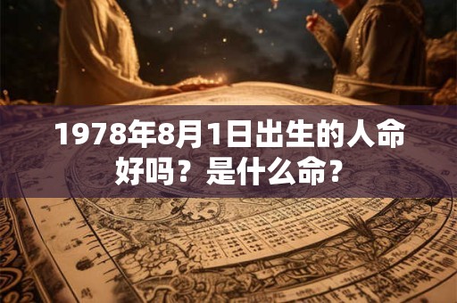 1978年8月1日出生的人命好吗？是什么命？