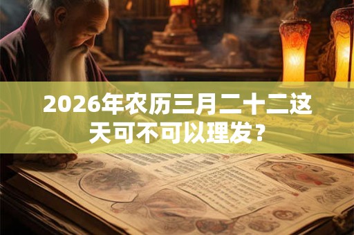 2026年农历三月二十二这天可不可以理发？
