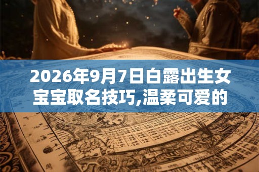 2026年9月7日白露出生女宝宝取名技巧,温柔可爱的名字
