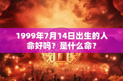 1999年7月14日出生的人命好吗？是什么命？