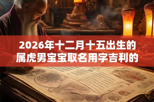 2026年十二月十五出生的属虎男宝宝取名用字吉利的