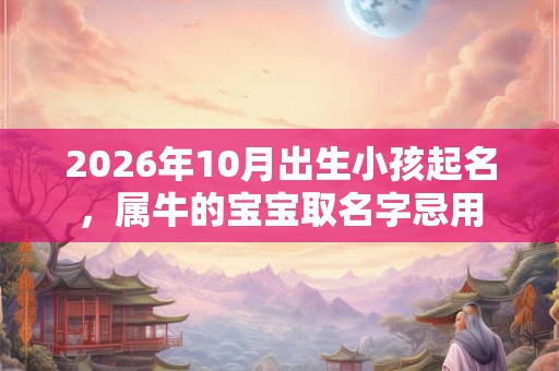 2026年10月出生小孩起名，属牛的宝宝取名字忌用