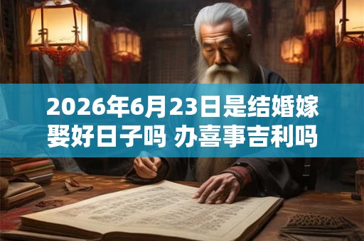 2026年6月23日是结婚嫁娶好日子吗 办喜事吉利吗