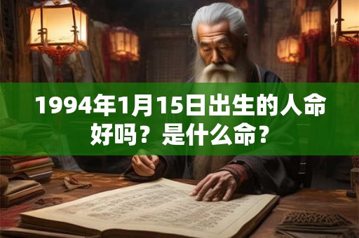 1994年1月15日出生的人命好吗？是什么命？