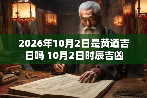2026年10月2日是黄道吉日吗 10月2日时辰吉凶