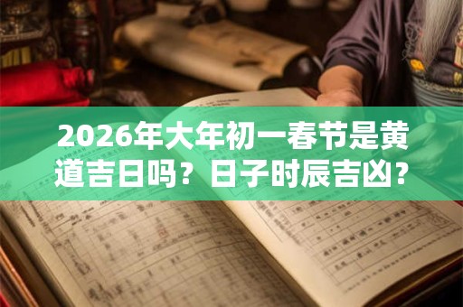 2026年大年初一春节是黄道吉日吗？日子时辰吉凶？