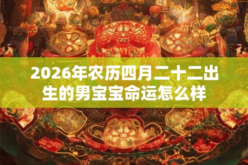 2026年农历四月二十二出生的男宝宝命运怎么样 2026年农历四月二十二出生的男宝宝命运怎么样