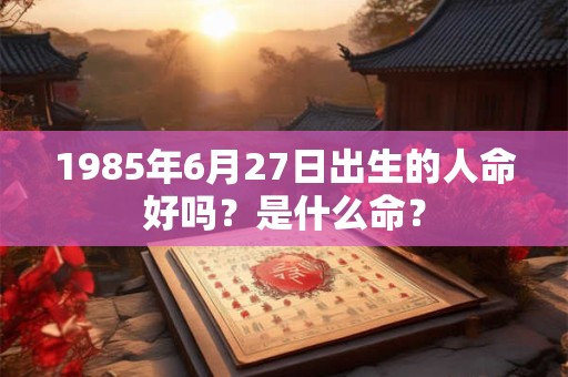 1985年6月27日出生的人命好吗?是什么命? 1985年6月27日出生的人命好吗?是什么命?