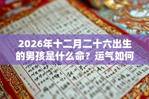 2026年十二月二十六出生的男孩是什么命？运气如何