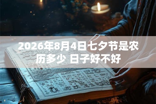 2026年8月4日七夕节是农历多少 日子好不好