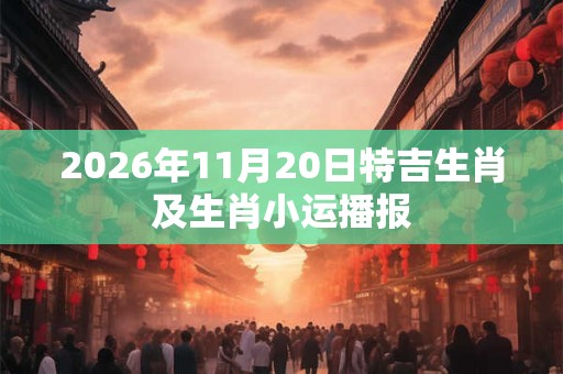 2026年11月20日特吉生肖及生肖小运播报