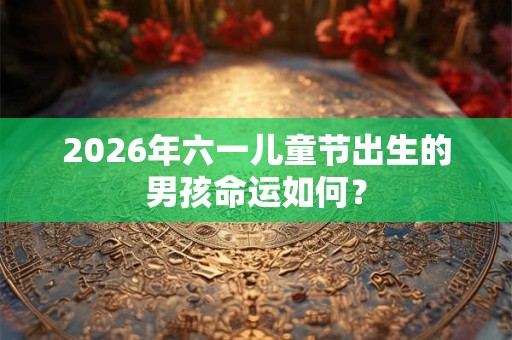 2026年六一儿童节出生的男孩命运如何？