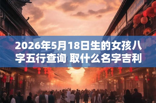 2026年5月18日生的女孩八字五行查询 取什么名字吉利