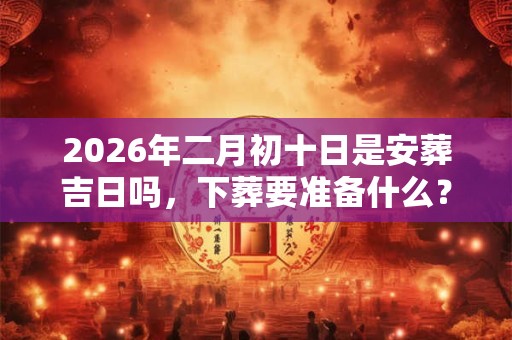 2026年二月初十日是安葬吉日吗，下葬要准备什么？