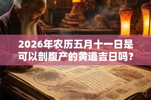 2026年农历五月十一日是可以剖腹产的黄道吉日吗？宜生子吗