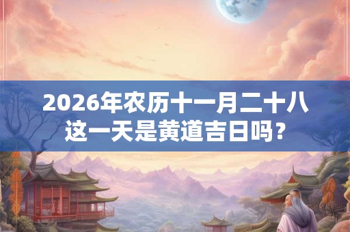 2026年农历十一月二十八这一天是黄道吉日吗? 2026年农历十一月二十八这一天是黄道吉日吗?