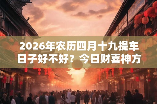 2026年农历四月十九提车日子好不好？今日财喜神方位？