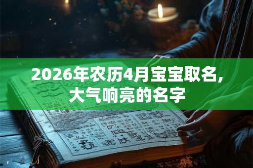 2026年农历4月宝宝取名,大气响亮的名字 2026年农历4月宝宝取名,大气响亮的名字