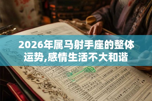 2026年属马射手座的整体运势,感情生活不大和谐