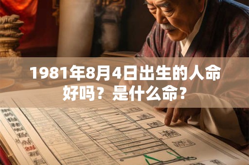 1981年8月4日出生的人命好吗?是什么命? 1981年8月4日出生的人命好吗?是什么命?