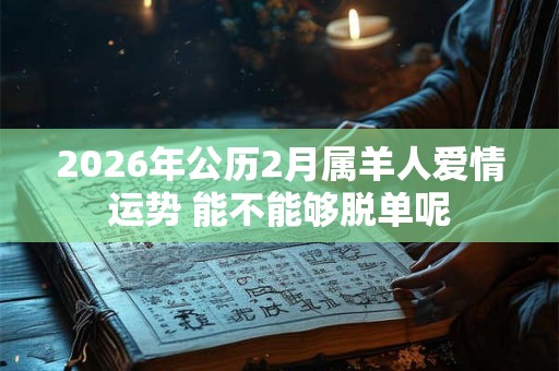 2026年公历2月属羊人爱情运势 能不能够脱单呢 2026年公历2月属羊人爱情运势 能不能够脱单呢