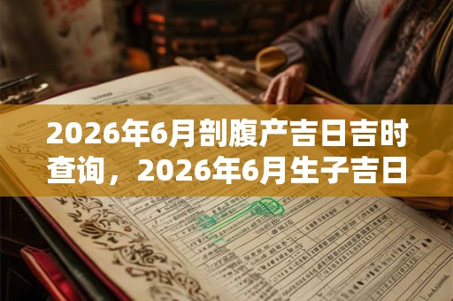 2026年6月剖腹产吉日吉时查询,2026年6月生子吉日! 2026年6月剖腹产吉日吉时查询,2026年6月生子吉日!
