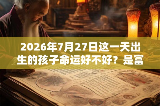 2026年7月27日这一天出生的孩子命运好不好?是富贵命吗 2026年7月27日这一天出生的孩子命运好不好?是富贵命吗