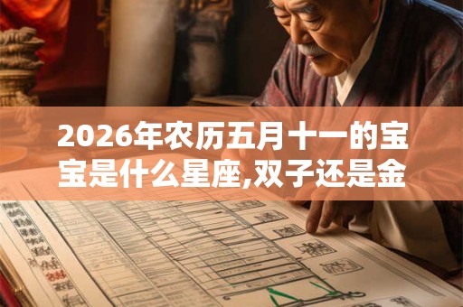 2026年农历五月十一的宝宝是什么星座,双子还是金牛？