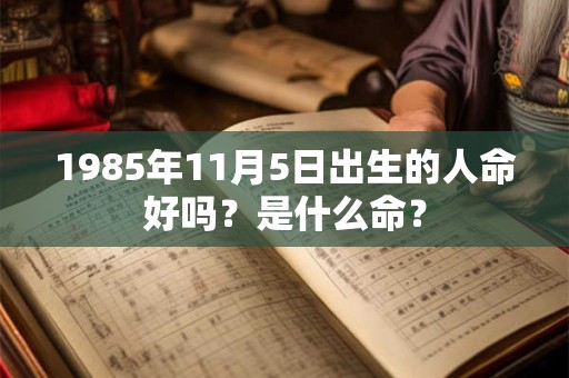 1985年11月5日出生的人命好吗?是什么命? 1985年11月5日出生的人命好吗?是什么命?