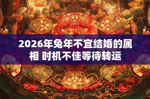 2026年兔年不宜结婚的属相 时机不佳等待转运 2026年兔年不宜结婚的属相 时机不佳等待转运