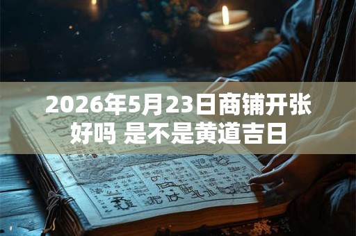 2026年5月23日商铺开张好吗 是不是黄道吉日