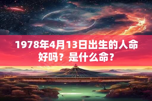 1978年4月13日出生的人命好吗？是什么命？