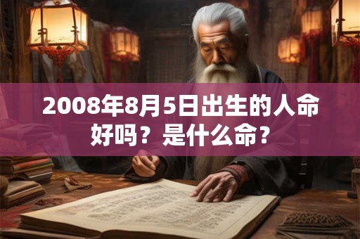 2008年8月5日出生的人命好吗?是什么命? 2008年8月5日出生的人命好吗?是什么命?
