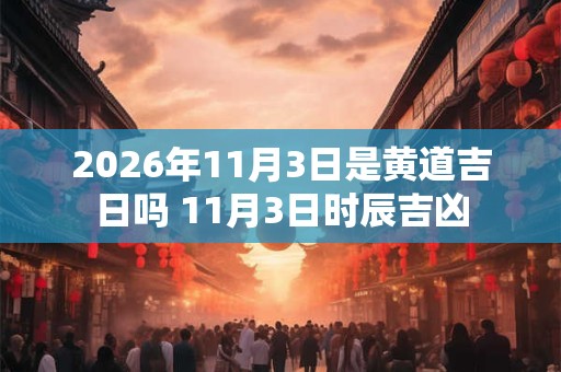 2026年11月3日是黄道吉日吗 11月3日时辰吉凶