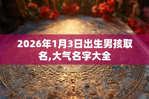 2026年1月3日出生男孩取名,大气名字大全 2026年1月3日出生男孩取名,大气名字大全