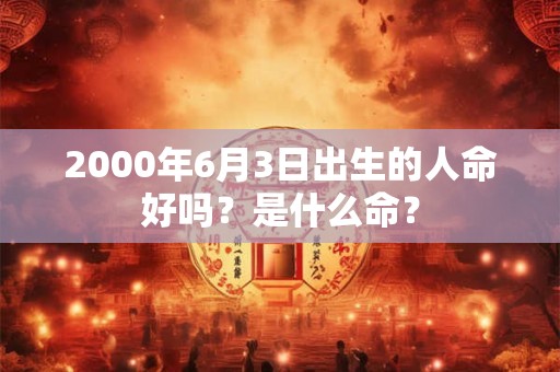 2000年6月3日出生的人命好吗？是什么命？