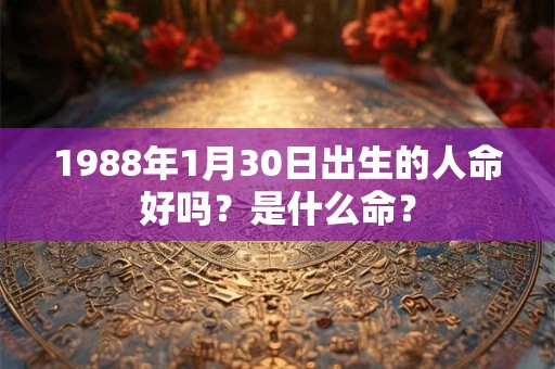 1988年1月30日出生的人命好吗？是什么命？