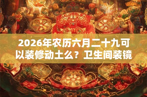 2026年农历六月二十九可以装修动土么？卫生间装镜子风水