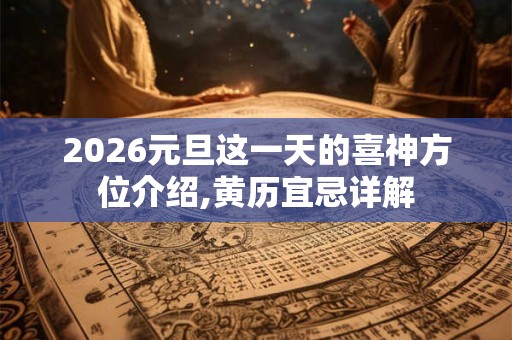 2026元旦这一天的喜神方位介绍,黄历宜忌详解