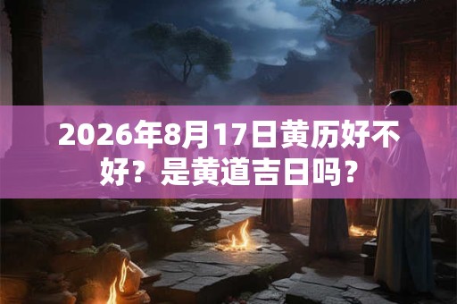 2026年8月17日黄历好不好？是黄道吉日吗？