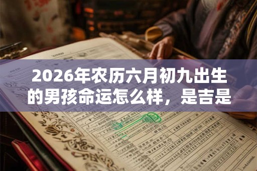 2026年农历六月初九出生的男孩命运怎么样,是吉是凶? 2026年农历六月初九出生的男孩命运怎么样,是吉是凶?
