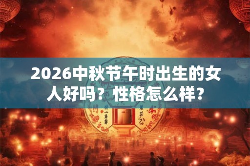 2026中秋节午时出生的女人好吗？性格怎么样？