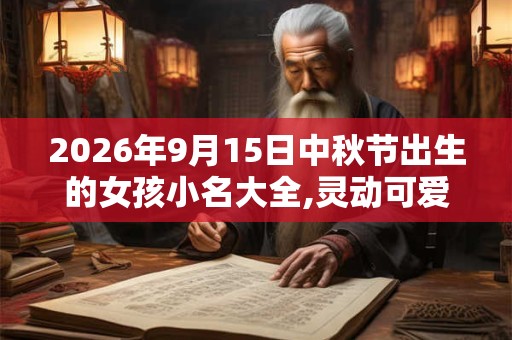 2026年9月15日中秋节出生的女孩小名大全,灵动可爱 2026年9月15日中秋节出生的女孩小名大全,灵动可爱