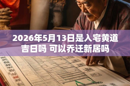 2026年5月13日是入宅黄道吉日吗 可以乔迁新居吗