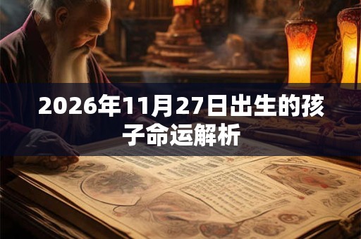 2026年11月27日出生的孩子命运解析
